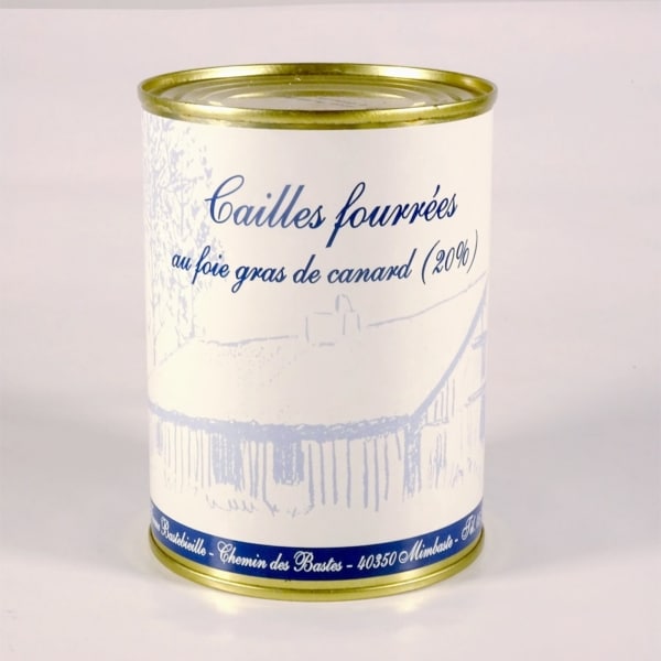 Cailles fourrées au foie gras