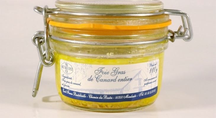 Foie gras de canard entier en conserve 110g