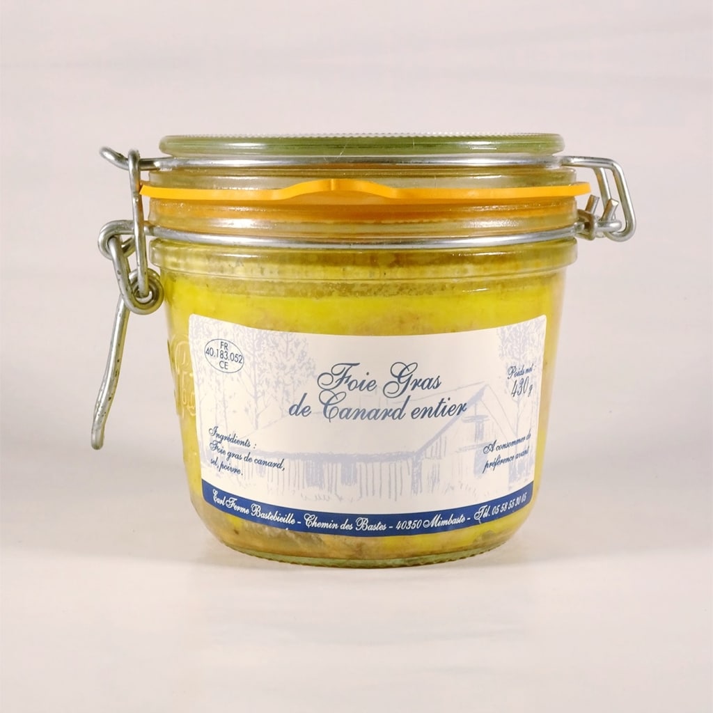 Foie gras de canard entier en conserve 430g