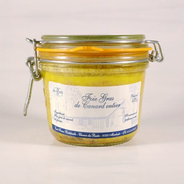 Foie gras de canard entier en conserve 430g