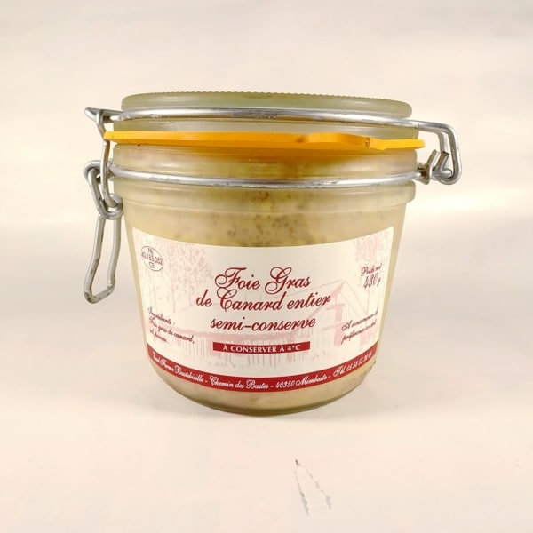 foie gras de canard entier en semi conserve 430g