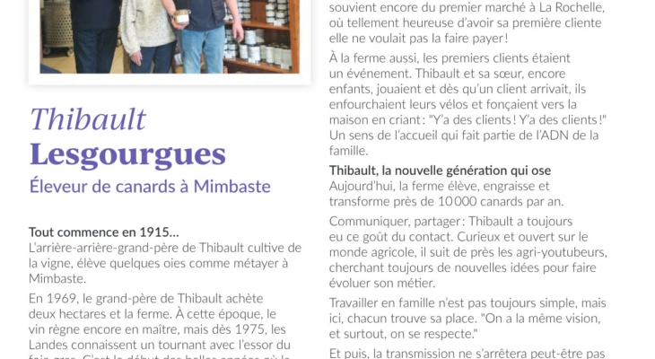 on parle de nous eleveur de canards à mimbaste