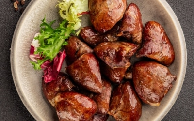 Cœurs de canard en persillade