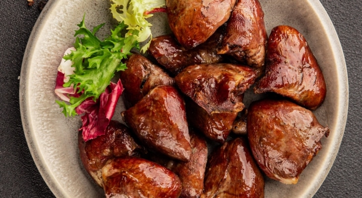 Cœurs de canard en persillade