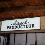 Panneau "direct producteur" à la ferme Bastebieille, vente en circuit court dans les Landes