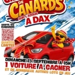 Affiche de la 1re Grande Course de Canards sur l'Adour à Dax le 13 septembre 2026