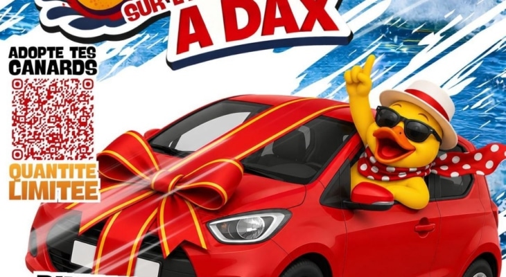 Affiche de la 1re Grande Course de Canards sur l'Adour à Dax le 13 septembre 2026